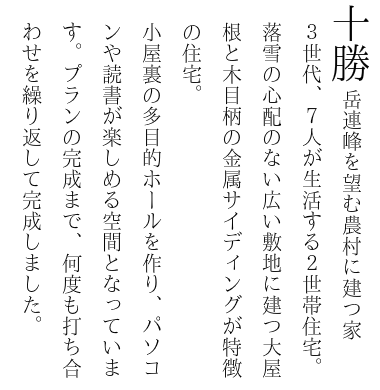 農村に建つ家・概要