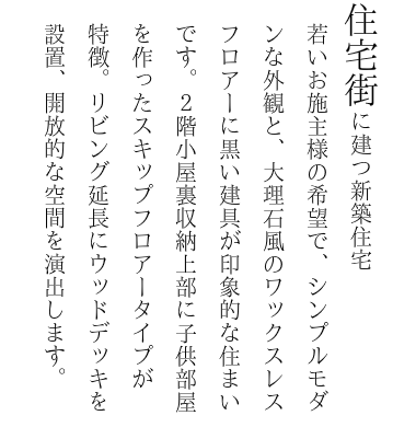 住宅街に建つ家・概要