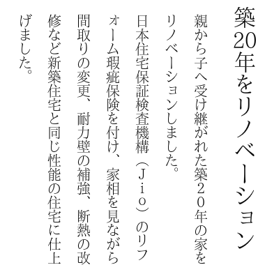 リノベーションの家